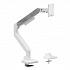 Powerton ERGO MONOA Suport reglabil pentru monitor, alb, 2-20KG, clemă, 17"- 49", 75x75/100x100