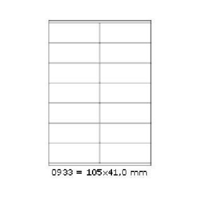 Etichete autoadezive 105 x 41 mm, 14 de etichete, A4, 100 coli