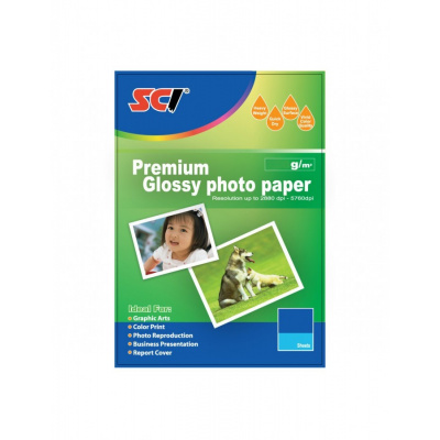 SCI Glossy Inkjet Photo Paper , 260 g/m2, 10x15cm, 20buc., lucios, alb, hârtie fotografică