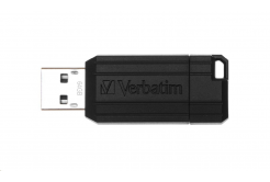 VERBATIM Flash Disk 64GB USB 2.0 Store 'n' Go PinStripe, negru