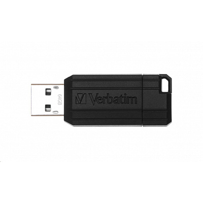 VERBATIM Flash Disk 64GB USB 2.0 Store 'n' Go PinStripe, negru