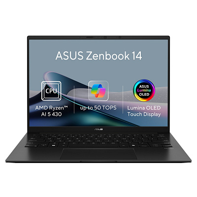 ASUS Zenbook 14/UM3406GA-OLED171WZ/AI5-430/14"/WUXGA/T/16GB/512GB/AMD int/W11H/Negru/2R