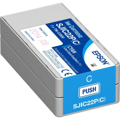 Epson SJIC22P(C) C33S020602 pro ColorWorbuc., azuriu (cyan) cartus original