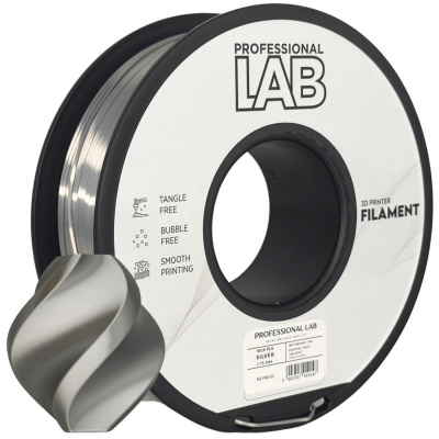 Professional Lab FG-P90-E1, 3D filament, PLA Silk, 1,75mm, 1000g, Argintiu (Silver)