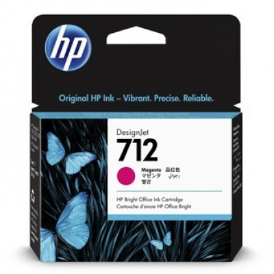 HP 712 3ED68A purpuriu (magenta) cartus original