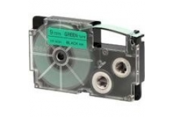 Casio XR-12GN1, 12mm x 8m, text negru / fundal verde, banda originala