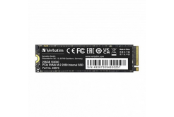 Verbatim 49373 Vi3000, Unitate SSD internă, 256GB, M.2, NVMe, 3300 MB/s-R, 1300 MB/s-W, negru