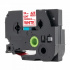 Banda compatibila Brother TZ-FX252 / TZe-FX252, 24mm x 8m, flexi, text rosu / fundal alb