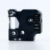 Banda compatibila Dymo 53721, 24mm x 7m, text alb / fundal negru