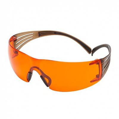 3M SF406SGAF-BLA ochelari de protecție, Portocaliu zorník, Anti-Fog / Anti-Scratch