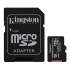 Kingston card de memorie Canvas Select Plus, 128GB, micro SDXC, SDCS2/128GB, UHS-I U1 (Class 10), cu adaptor, A1