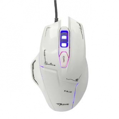 E-blue Mouse Mazer EMS642WHAA-IU, 2500DPI, Optical, 6tl., Cu fir USB, alb