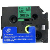 Banda compatibila Brother TZ-711 / TZe-711, 6mm x 8m, text negru / fundal verde