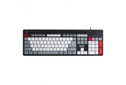 Marvo KB005, klávesnice US, klasická, drátová (USB), černo-červená