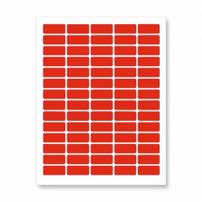 Etichete autoadezive 38 x 21,2 mm, 65 etichete, A4, 20 foi de hârtie, rosu