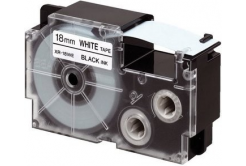 Casio XR-18X1, 18mm x 8m, text negru / fundal transparent, banda originala