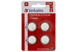 Verbatim 49532 Baterie tip pastilă cu litiu CR2025, 3V, blister, 4buc.