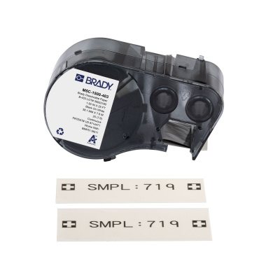 Brady M5C-1500-403 / 170858, 38.10 mm x 7.62 m, Paper, text negru / fundal alb