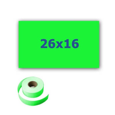 Etichete de pret pentru etichetarea clestilor, rectangulara, 26mm x 16mm, 700buc., semnal verde