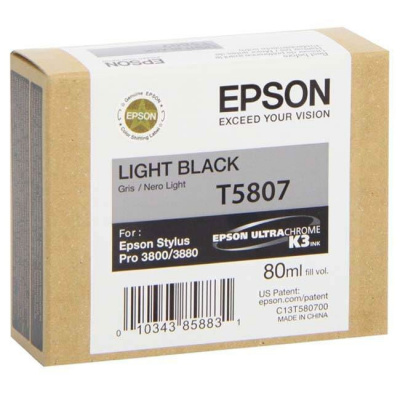 Epson T5807 negru deschis (light black) cartus original