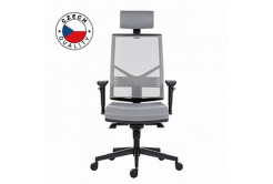 Powerton ERGO MARIE Kancelářské ergonomické křeslo, Světle šedé