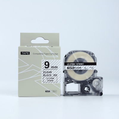 Epson LK-ST9KW, 9mm x 9m, text negru / fundal transparent, banda compatibila