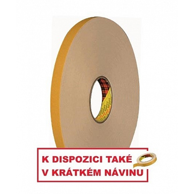 3M 9528W Bandă de montaj adezivă din spumă, dublu adezivă, albă, grosime 0,8 mm 9 mm x 66 m