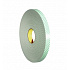 3M 4026 Bandă de spumă adezivă cu până lauă fețe, alb, gro. 1,6 mm 25 mm x 33 m