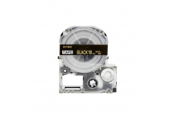 Epson LC-SC18KZ, 18mm x 8m, text auriu / fundal negru, banda compatibila