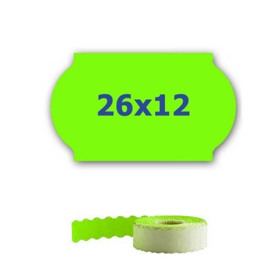 Etichete de pret pentru etichetarea clestilor, 26mm x 12mm, 900buc., semnal verde