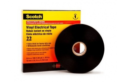 3M 22 Scotch PVC izolator bandă, negru, 38 mm x 33 m