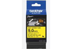 Brother HSE-621E, 9 mm x 1.5. m, černý tisk / žlutý podklad , originální páska