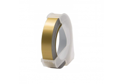Dymo Omega, 9mm x 3m, text alb / auriu negru, banda compatibila
