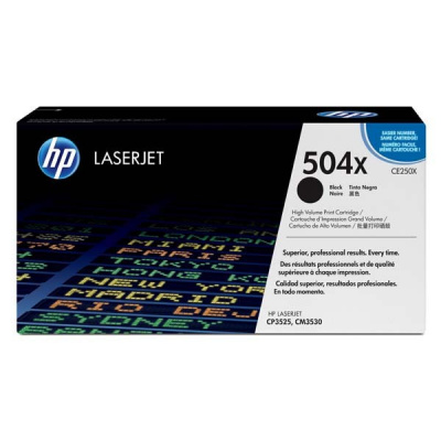 HP 504X CE250X negru (black) toner original