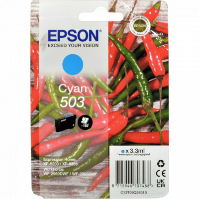 Epson 503 T09Q240 C13T09Q24010 azuriu (cyan) cartus original