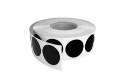 Etichete autoadezive rotund 20 mm, 2000 buc., negru hârtie pentru TTR, rola