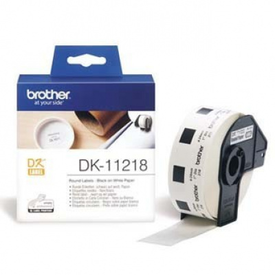 Brother DK-11218, 24mm, etichete de hartie, rotund, 1000 etichete