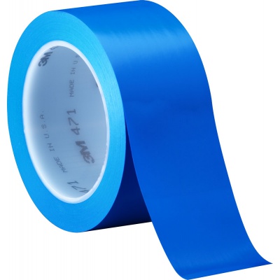 3M 471 Banda adeziva din PVC, 100 mm x 33 m, albastru