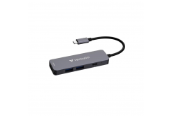 VERBATIM Stație de andocare USB-C, 4v1, HDMI, USB-C PD, USB 3.0, USB 2.0, gri
