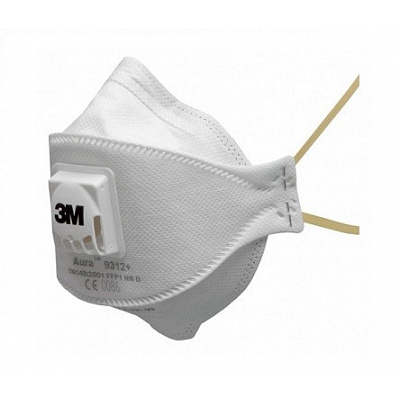 3M 9312+ Aura™ Semimască filtruantă cu supapă de expirare (FFP1)