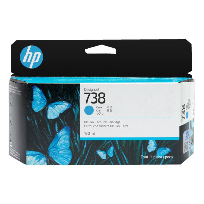 HP 738 498N5A azuriu (cyan) cartus original