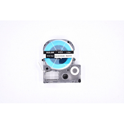 Epson LK-4WBA3 / SU35W, 3mm x 2,5m, text negru / fundal alb, contractabila banda compatibila