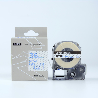 Epson LK-7TLN, ST36BW, 36mm x 9m, text albastru / fundal transparent, banda compatibila