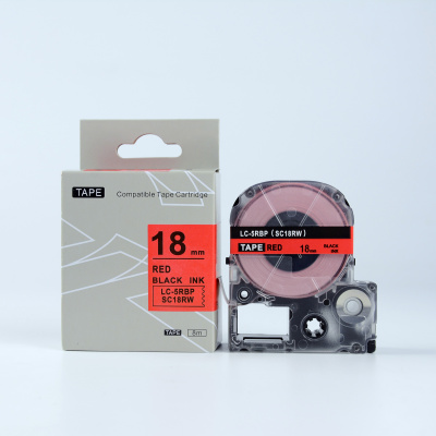 Epson LTS18RW, 18mm x 5m, text rosu / fundal alb, banda compatibila