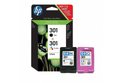 HP 301 N9J72AE negru/color (black/color) cartus original, după expirare