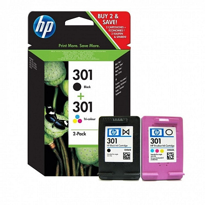 HP 301 N9J72AE negru/color (black/color) cartus original, după expirare