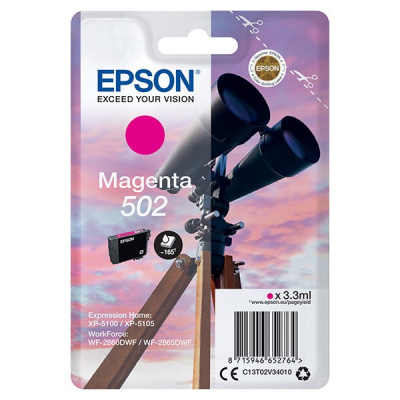 Epson 502 purpuriu (magenta) cartus original