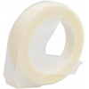Dymo Omega, 9mm x 3m, text alb / fundal transparent, banda compatibila