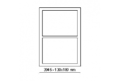 Etichete autoadezive 180 x 130 mm, 2 de etichete, A4, 100 coli