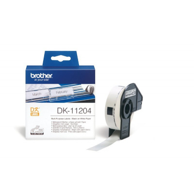 Brother DK-11204, 17mm x 54mm, rola de hartie continua, 400 etichete